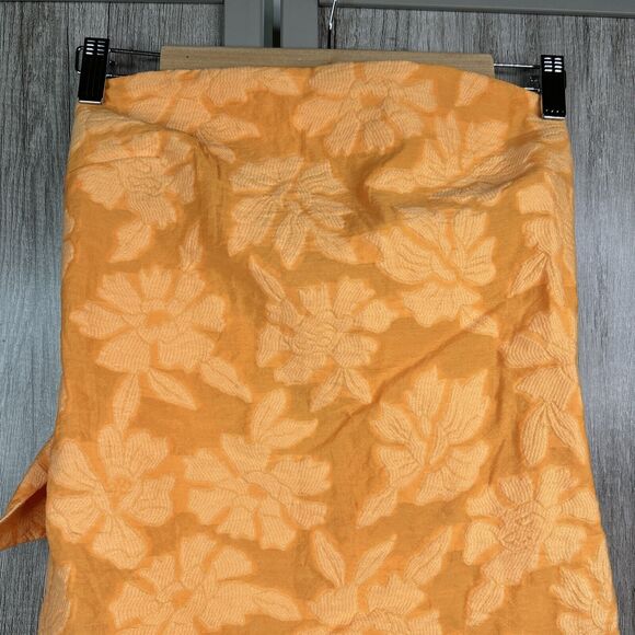 Anthropologie Dress Sz 0 Large Bow Open Back Sleeveless Textured Orange - Picture 4 of 12